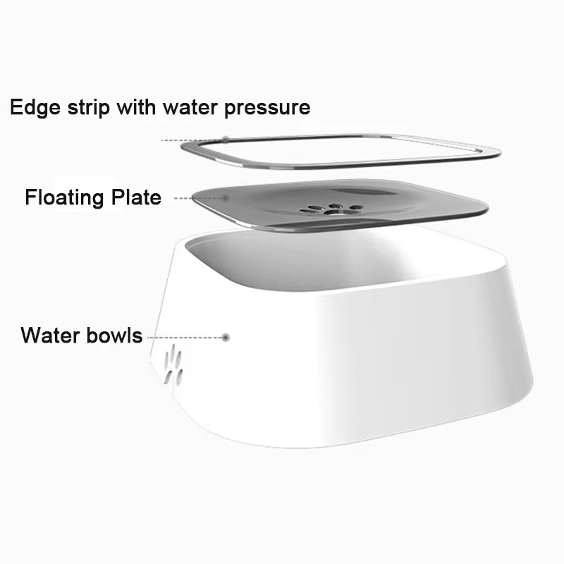 Floating Pet Water Bowl for Dogs and Cats - Splash-Free Drinking Solution, Portable and Convenient Dispenser